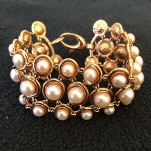 Bronze and Pearl with Lobster Claw Closure